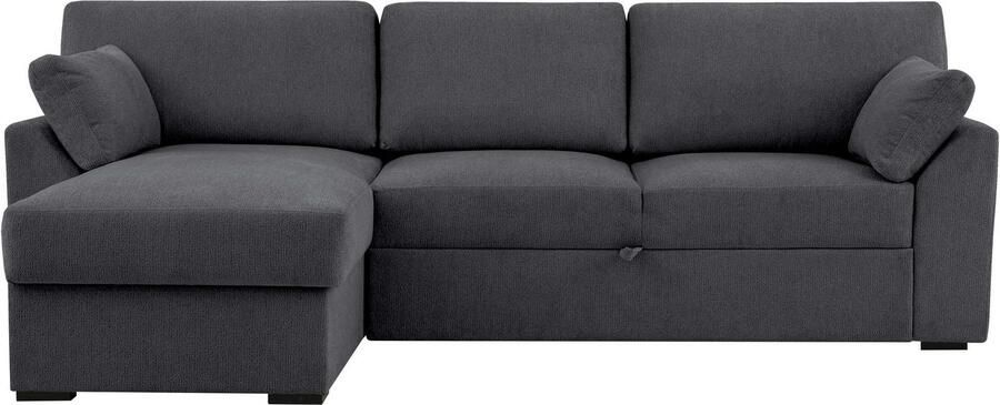 Home affaire Hoekbank Citry Breedte 246 cm chenille bedfunctie bedlade L-vorm - Foto 9