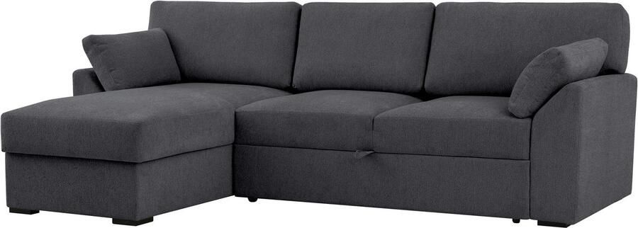 Home affaire Hoekbank Citry Breedte 246 cm chenille bedfunctie bedlade L-vorm - Foto 11