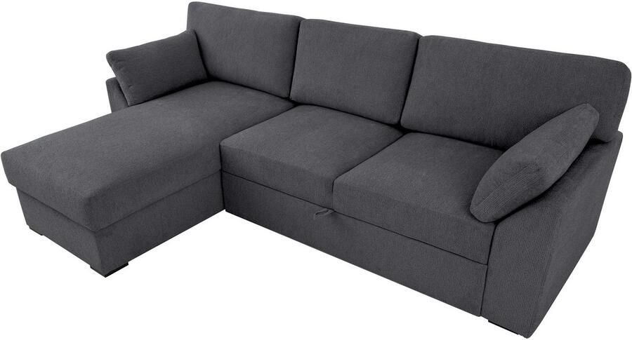 Home affaire Hoekbank Citry Breedte 246 cm chenille bedfunctie bedlade L-vorm - Foto 4