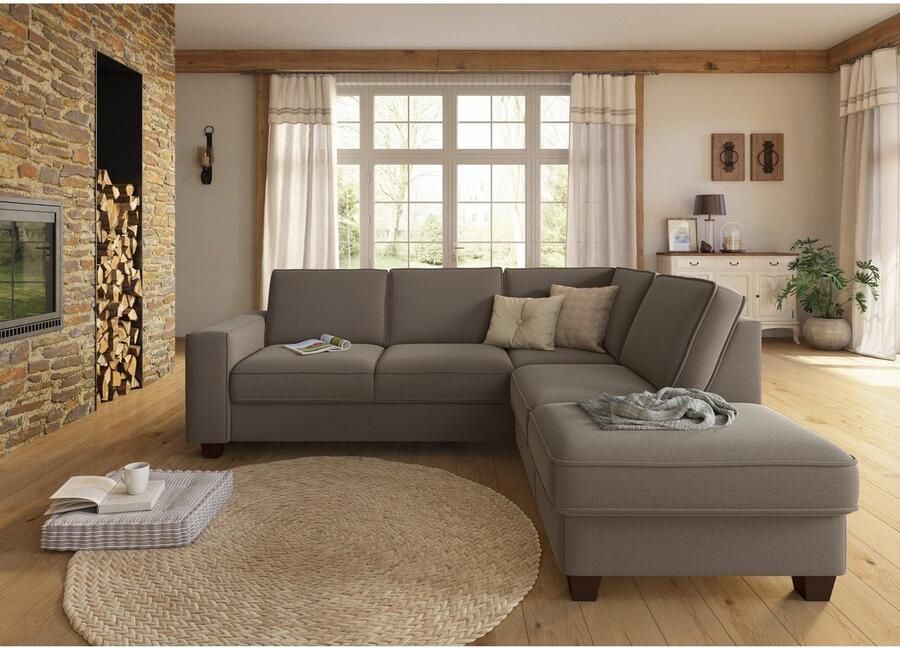 Home affaire Hoekbank County L-model naar keuze ottomane links of rechts met binnenveringsinterieur (2-delig) - Foto 3