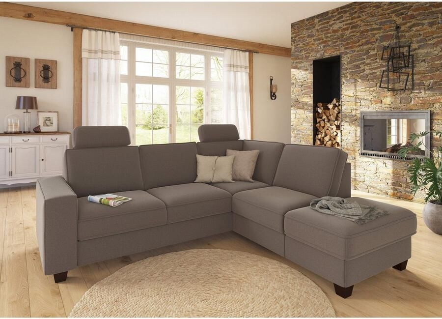 Home affaire Hoekbank County L-model naar keuze ottomane links of rechts met binnenveringsinterieur (2-delig) - Foto 4