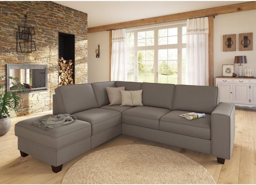 Home affaire Hoekbank County L-model naar keuze ottomane links of rechts met binnenveringsinterieur (2-delig) - Foto 3