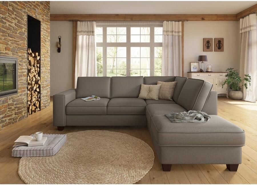 Home affaire Hoekbank County L-model naar keuze ottomane links of rechts met binnenveringsinterieur (2-delig) - Foto 3