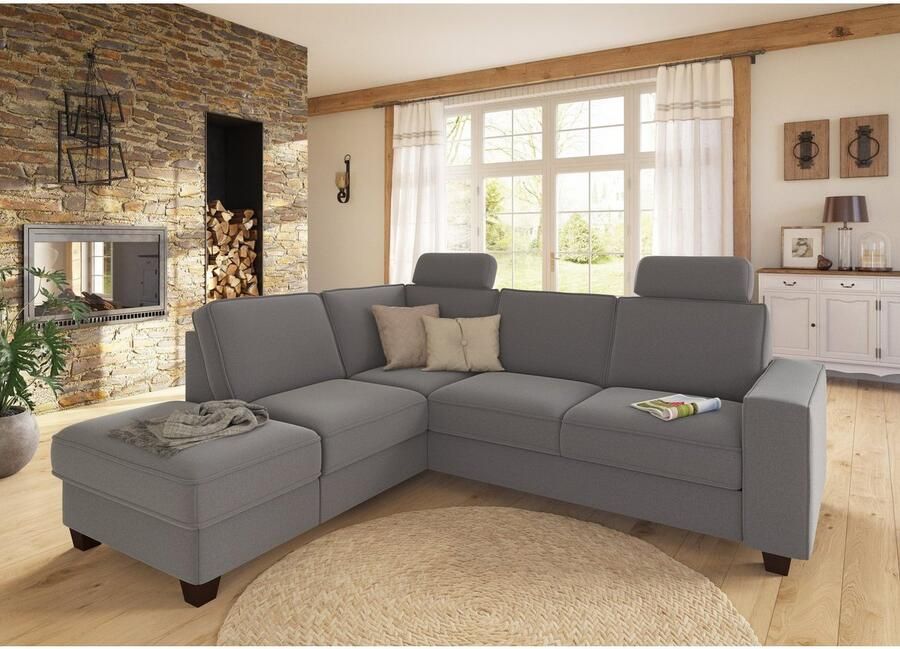Home affaire Hoekbank County L-model naar keuze ottomane links of rechts met binnenveringsinterieur (2-delig) - Foto 3