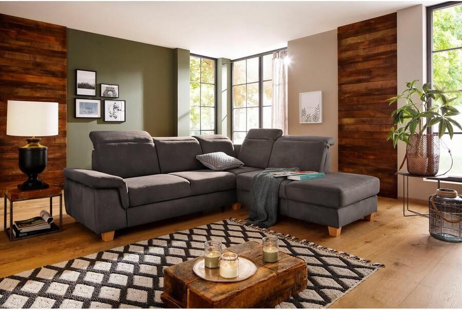 Home affaire Hoekbank Dalia L-vorm met binnenveringsinterieur naar keuze met slaapfunctie bedkist - Foto 3