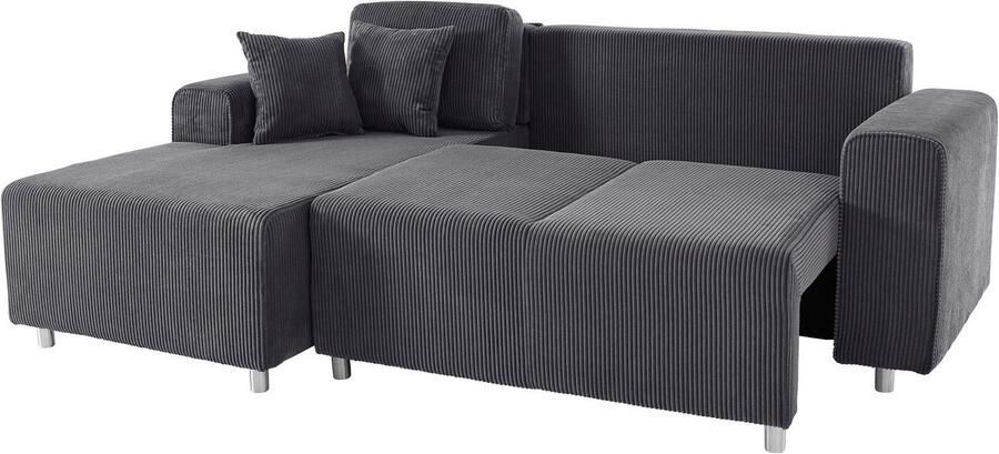 Home affaire Hoekbank Györ L-vorm optioneel met bedfunctie en bedlade inclusief 2 sierkussens - Foto 4