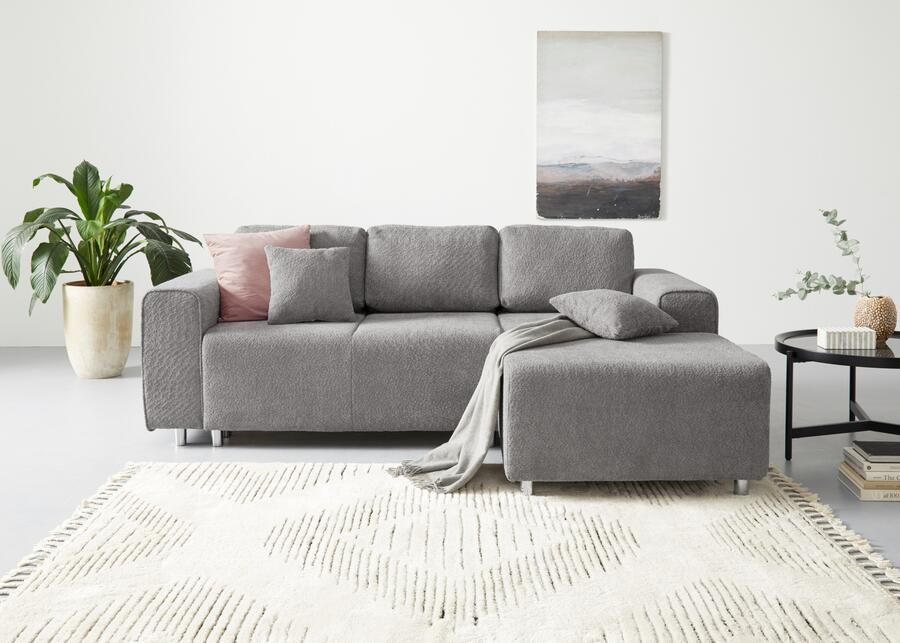 Home affaire Hoekbank Györ L-vorm optioneel met bedfunctie en bedlade inclusief 2 sierkussens - Foto 12