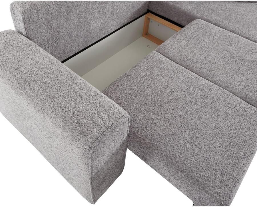 Home affaire Hoekbank Györ L-vorm optioneel met bedfunctie en bedlade inclusief 2 sierkussens - Foto 3