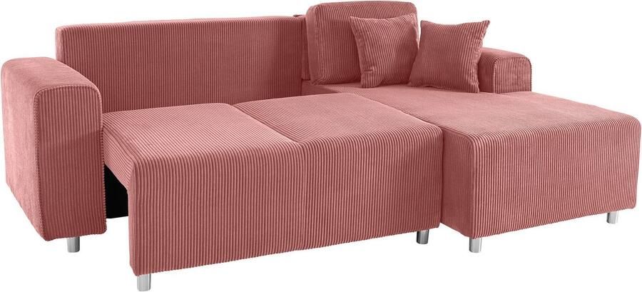 Home affaire Hoekbank Györ L-vorm optioneel met bedfunctie en bedlade inclusief 2 sierkussens - Foto 12