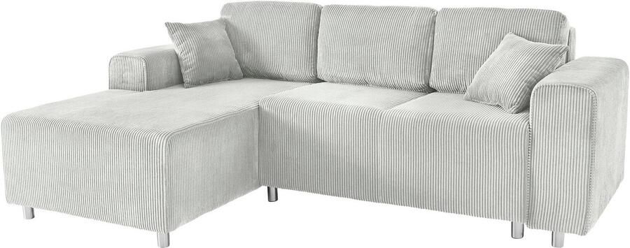 Home affaire Hoekbank Györ L-vorm optioneel met bedfunctie en bedlade inclusief 2 sierkussens - Foto 4