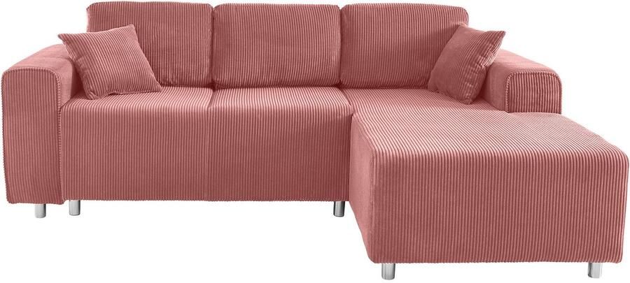 Home affaire Hoekbank Györ L-vorm optioneel met bedfunctie en bedlade inclusief 2 sierkussens - Foto 3