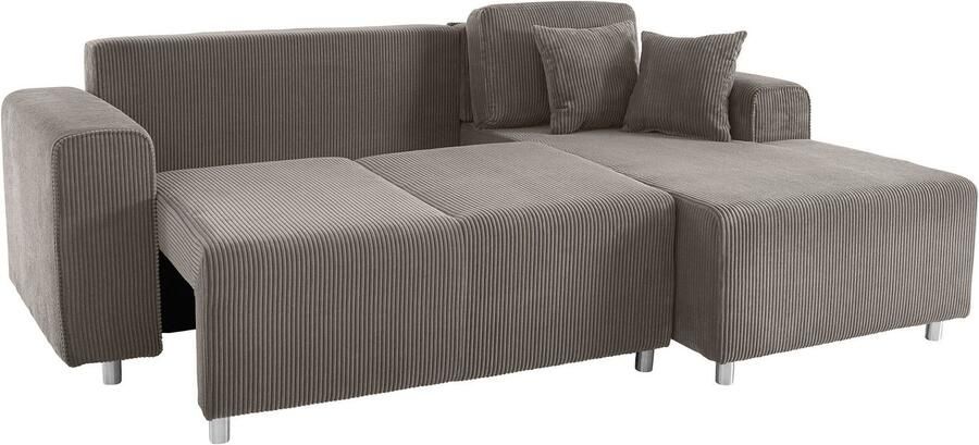 Home affaire Hoekbank Györ L-vorm optioneel met bedfunctie en bedlade inclusief 2 sierkussens - Foto 4