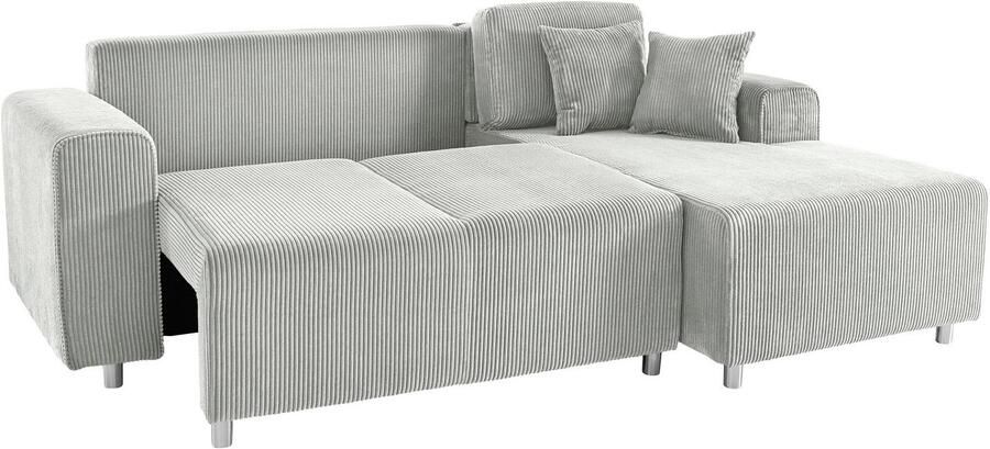 Home affaire Hoekbank Györ L-vorm optioneel met bedfunctie en bedlade inclusief 2 sierkussens - Foto 4