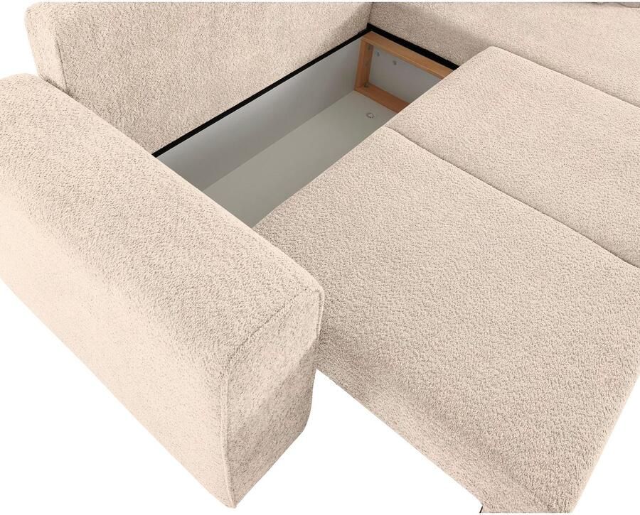 Home affaire Hoekbank Györ L-vorm optioneel met bedfunctie en bedlade inclusief 2 sierkussens - Foto 2