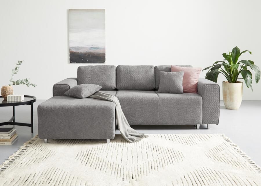 Home affaire Hoekbank Györ L-vorm optioneel met bedfunctie en bedlade inclusief 2 sierkussens - Foto 6