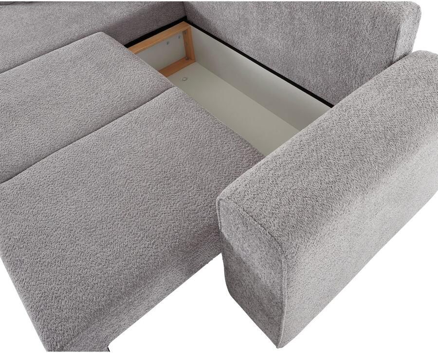 Home affaire Hoekbank Györ L-vorm optioneel met bedfunctie en bedlade inclusief 2 sierkussens - Foto 2