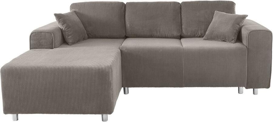 Home affaire Hoekbank Györ L-vorm optioneel met bedfunctie en bedlade inclusief 2 sierkussens - Foto 3