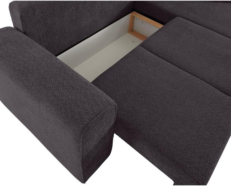 Home affaire Hoekbank Györ L-vorm optioneel met bedfunctie en bedlade inclusief 2 sierkussens - Foto 2