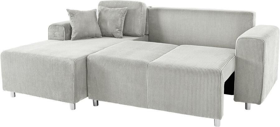 Home affaire Hoekbank Györ L-vorm optioneel met bedfunctie en bedlade inclusief 2 sierkussens - Foto 4