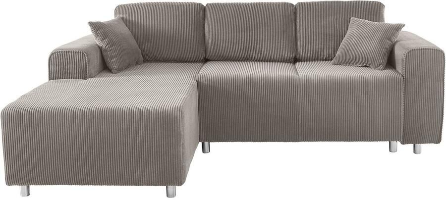 Home affaire Hoekbank Györ L-vorm optioneel met bedfunctie en bedlade inclusief 2 sierkussens - Foto 5