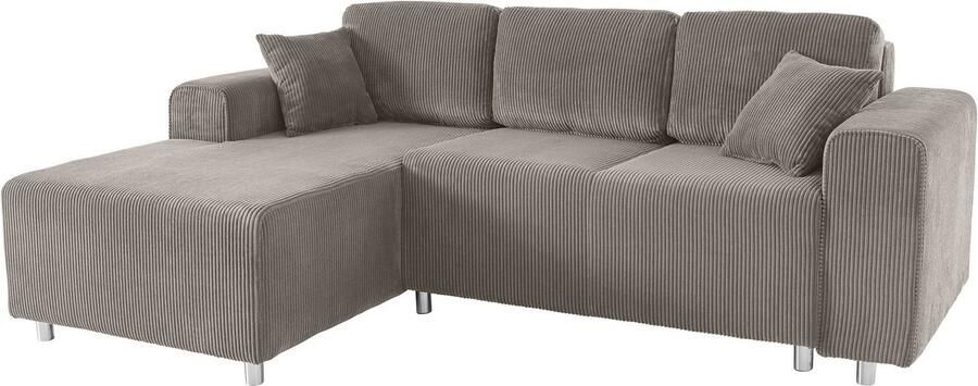 Home affaire Hoekbank Györ L-vorm optioneel met bedfunctie en bedlade inclusief 2 sierkussens - Foto 4