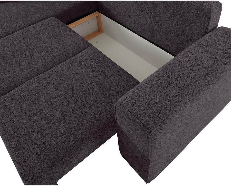 Home affaire Hoekbank Györ L-vorm optioneel met bedfunctie en bedlade inclusief 2 sierkussens - Foto 2