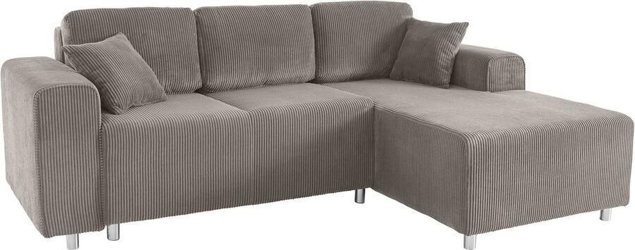 Home affaire Hoekbank Györ L-vorm optioneel met bedfunctie en bedlade inclusief 2 sierkussens - Foto 4