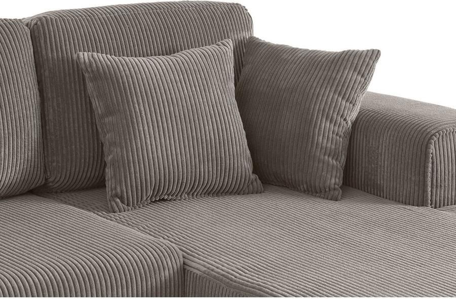 Home affaire Hoekbank Györ L-vorm optioneel met bedfunctie en bedlade inclusief 2 sierkussens