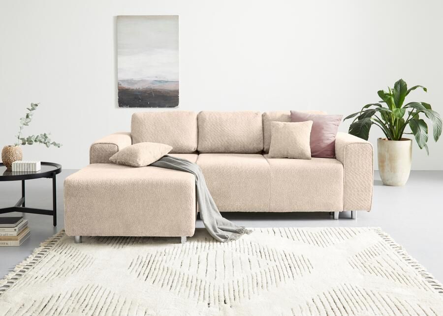 Home affaire Hoekbank Györ L-vorm optioneel met bedfunctie en bedlade inclusief 2 sierkussens - Foto 8