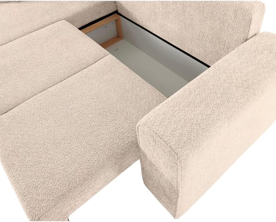 Home affaire Hoekbank Györ L-vorm optioneel met bedfunctie en bedlade inclusief 2 sierkussens - Foto 2