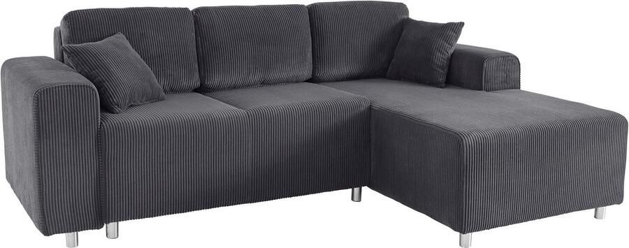 Home affaire Hoekbank Györ L-vorm optioneel met bedfunctie en bedlade inclusief 2 sierkussens - Foto 4