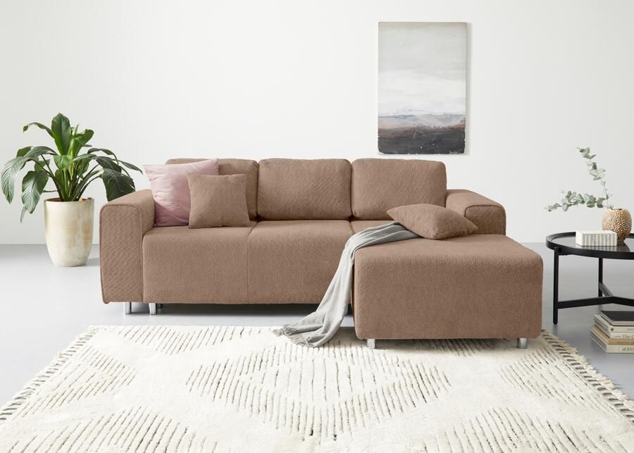 Home affaire Hoekbank Györ L-vorm optioneel met bedfunctie en bedlade inclusief 2 sierkussens - Foto 8