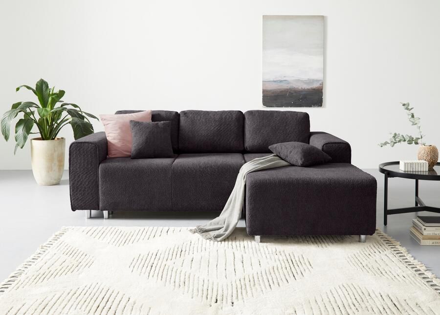 Home affaire Hoekbank Györ L-vorm optioneel met bedfunctie en bedlade inclusief 2 sierkussens - Foto 6