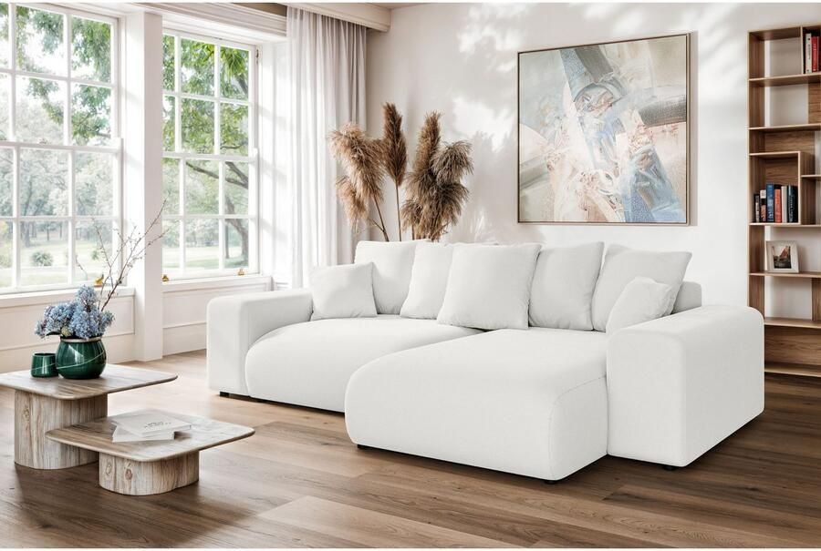 Home affaire Hoekbank LAKESIDE met bedfunctie en bedlade B D H 257 166 84 cm L-vorm recamiere aan beide zijden monteerbaar golfondersteuning - Foto 10