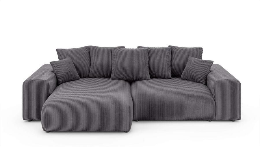 Home affaire Hoekbank LAKESIDE met bedfunctie en bedlade B D H 257 166 84 cm L-vorm recamiere aan beide zijden monteerbaar golfondersteuning - Foto 5