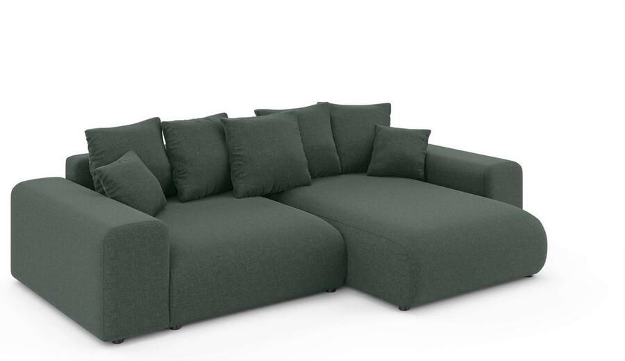 Home affaire Hoekbank LAKESIDE met bedfunctie en bedlade B D H 257 166 84 cm L-vorm recamiere aan beide zijden monteerbaar golfondersteuning - Foto 5