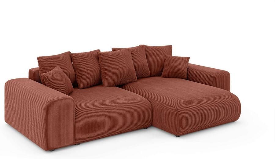 Home affaire Hoekbank LAKESIDE met bedfunctie en bedlade B D H 257 166 84 cm L-vorm recamiere aan beide zijden monteerbaar golfondersteuning - Foto 5