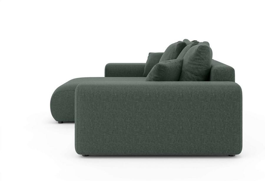 Home affaire Hoekbank LAKESIDE met bedfunctie en bedlade B D H 257 166 84 cm L-vorm recamiere aan beide zijden monteerbaar golfondersteuning