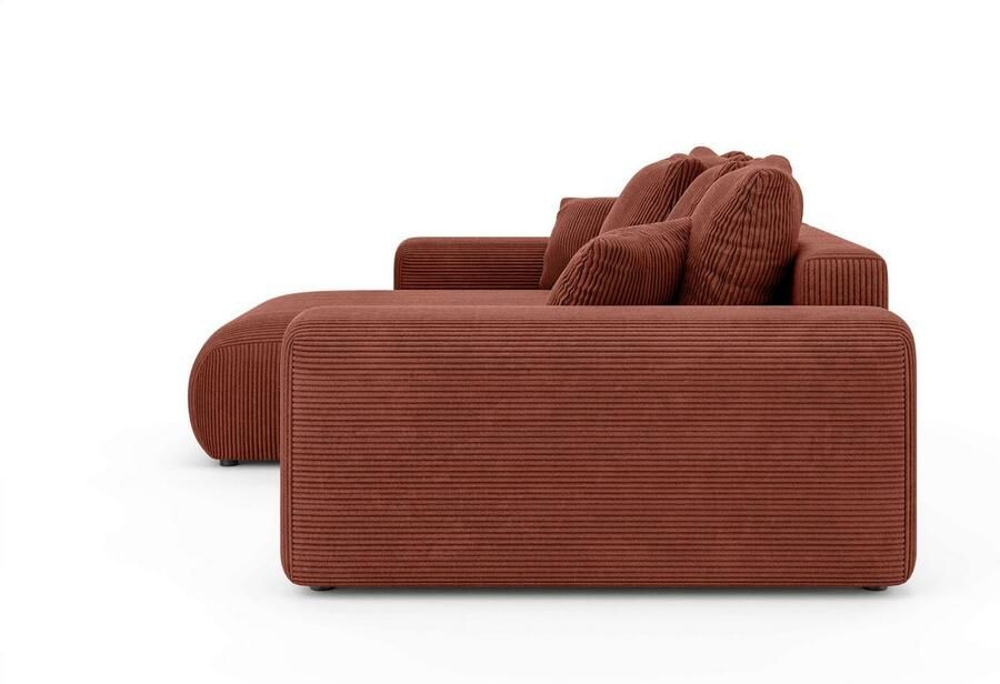 Home affaire Hoekbank LAKESIDE met bedfunctie en bedlade B D H 257 166 84 cm L-vorm recamiere aan beide zijden monteerbaar golfondersteuning