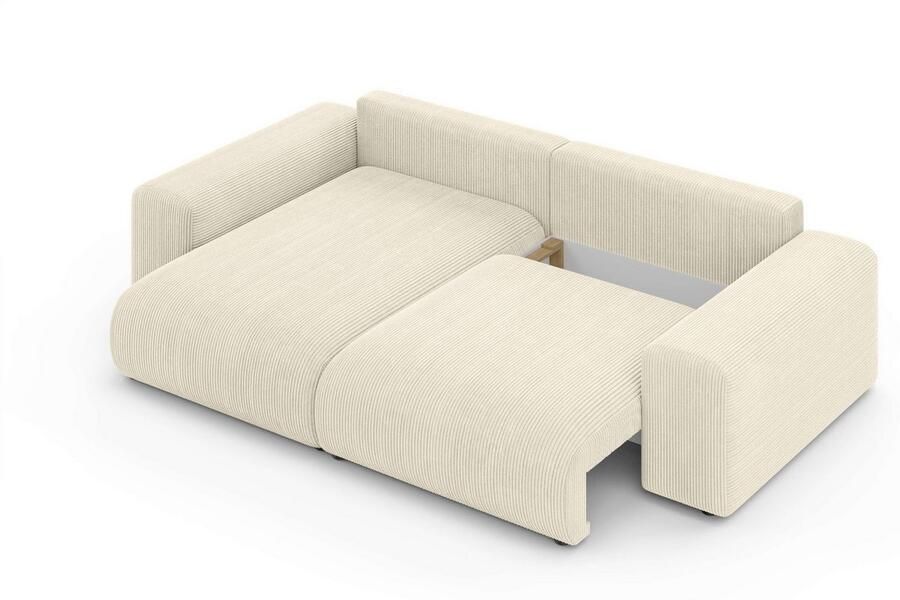 Home affaire Hoekbank LAKESIDE met bedfunctie en bedlade B D H 257 166 84 cm L-vorm recamiere aan beide zijden monteerbaar golfondersteuning - Foto 2