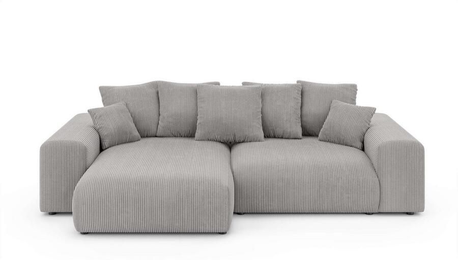 Home affaire Hoekbank LAKESIDE met bedfunctie en bedlade B D H 257 166 84 cm L-vorm recamiere aan beide zijden monteerbaar golfondersteuning - Foto 5