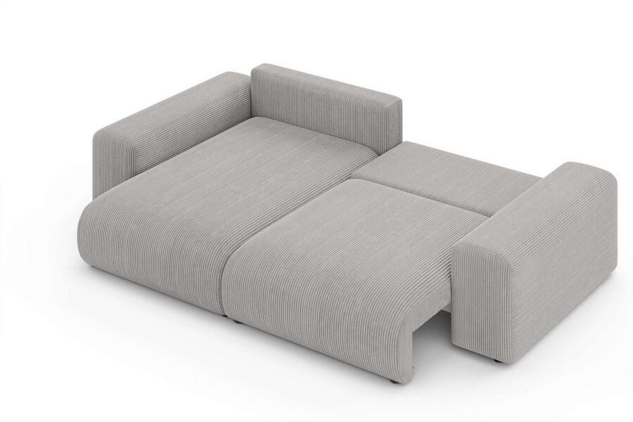 Home affaire Hoekbank LAKESIDE met bedfunctie en bedlade B D H 257 166 84 cm L-vorm recamiere aan beide zijden monteerbaar golfondersteuning - Foto 2