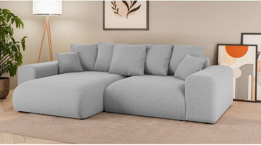 Home affaire Hoekbank LAKESIDE met bedfunctie en bedlade B D H 257 166 84 cm L-vorm recamiere aan beide zijden monteerbaar golfondersteuning - Foto 7