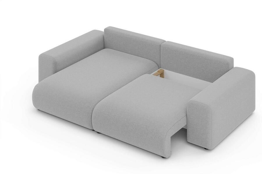 Home affaire Hoekbank LAKESIDE met bedfunctie en bedlade B D H 257 166 84 cm L-vorm recamiere aan beide zijden monteerbaar golfondersteuning - Foto 2
