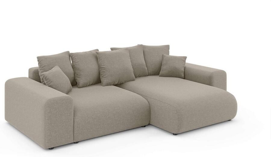 Home affaire Hoekbank LAKESIDE met bedfunctie en bedlade B D H 257 166 84 cm L-vorm recamiere aan beide zijden monteerbaar golfondersteuning - Foto 5