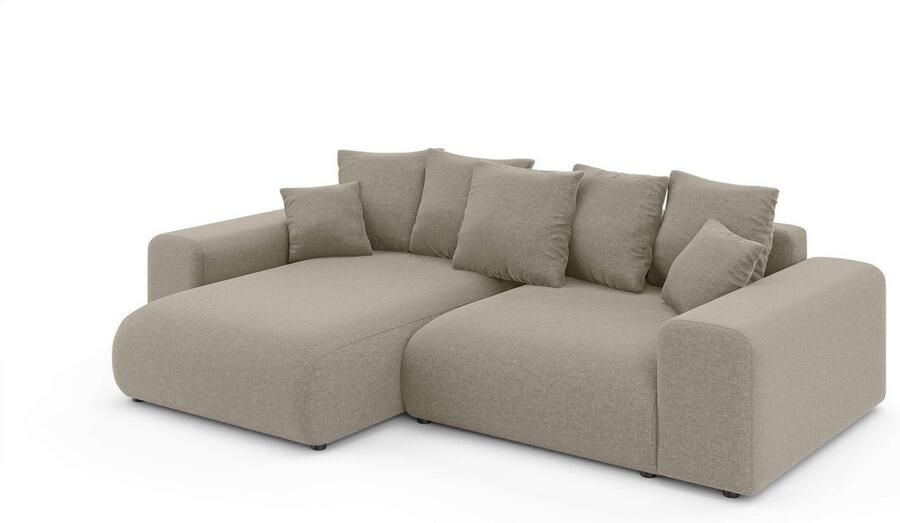 Home affaire Hoekbank LAKESIDE met bedfunctie en bedlade B D H 257 166 84 cm L-vorm recamiere aan beide zijden monteerbaar golfondersteuning - Foto 4