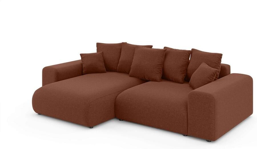 Home affaire Hoekbank LAKESIDE met bedfunctie en bedlade B D H 257 166 84 cm L-vorm recamiere aan beide zijden monteerbaar golfondersteuning - Foto 4