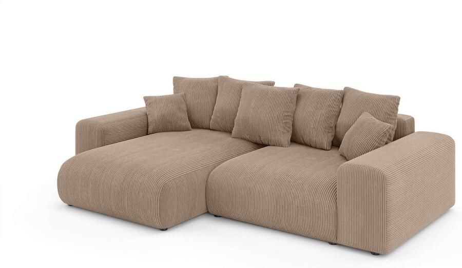 Home affaire Hoekbank LAKESIDE met bedfunctie en bedlade B D H 257 166 84 cm L-vorm recamiere aan beide zijden monteerbaar golfondersteuning - Foto 3