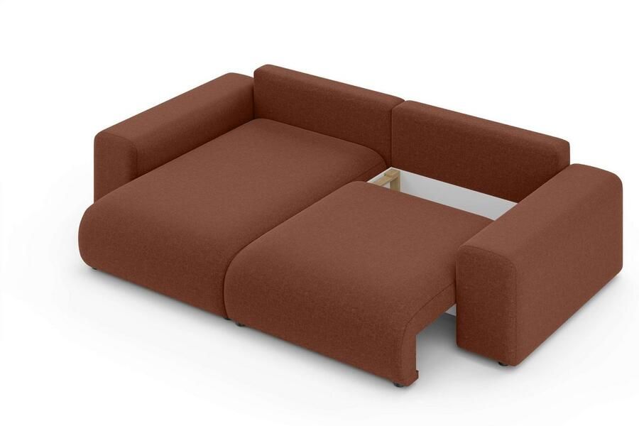 Home affaire Hoekbank LAKESIDE met bedfunctie en bedlade B D H 257 166 84 cm L-vorm recamiere aan beide zijden monteerbaar golfondersteuning - Foto 2