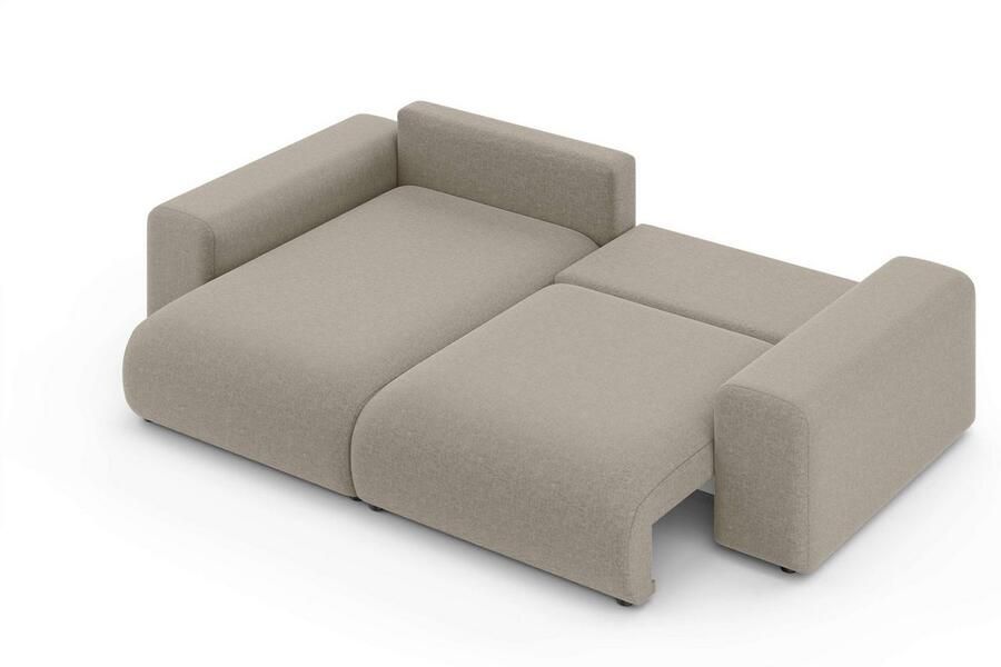 Home affaire Hoekbank LAKESIDE met bedfunctie en bedlade B D H 257 166 84 cm L-vorm recamiere aan beide zijden monteerbaar golfondersteuning - Foto 3